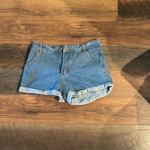 large blue jean shorts from shein never worn great condition
